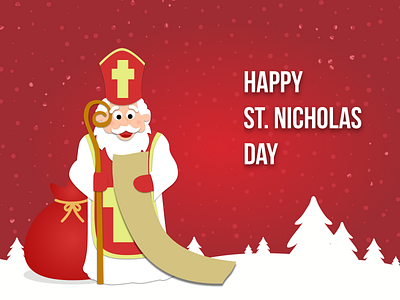 6 December - St. Nicholas Day 2d art 2d design advent calendar christmas december illustration st. nicholas st. nicholas day