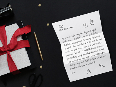 9 December - Letter for Santa Claus advent calendar christmas december letter for santa claus typography unsplash