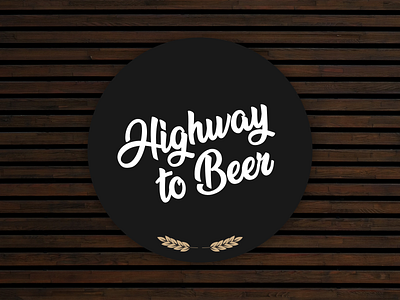 Highway to Beer beer coaster giveaway stickermule typography