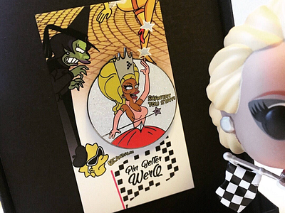 Ru the Good Witch drag pin drag queen drag race enamel pin glinda glinda the good witch oz pin rupaul supermodel wicked wizard of oz