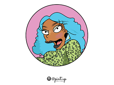 The Vixen...10s across the BOARD. chicago drag drag queen drag race illustration leopard pint up rupaul season 10 the simpsons the vixen vector