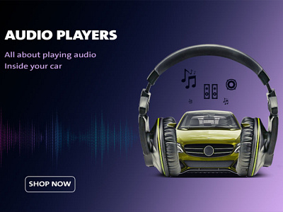 Audio players- Car brand design identity social media banner