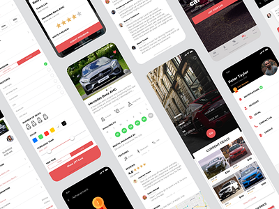 App Design for a self-drive car rental service booking car design dubai ios mobile rental ui ux