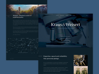 UI Design concept for Intellectual Property Law firm