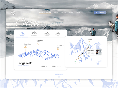 Snow Resorts Routes - Website Concept