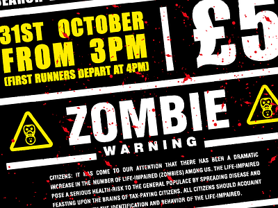 Zombie Run event logo run university zombie