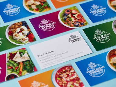 Vegetarian Express Business Cards by Liam Palmer on Dribbble