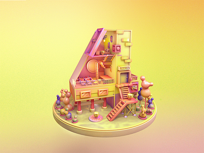 C4D practice 4