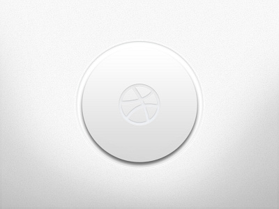 Dribbble Button button clean dribbble icon interface ui white