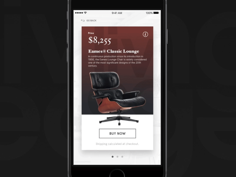 Living Edge App – Parallax Effect • FREEBIE animation app carousel ecommerce furniture interaction interface ios sketch store ui ux