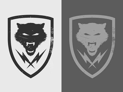 Alpha Team Emblem americas army bolt lightening patch shield wolf