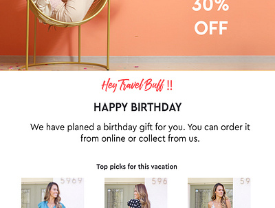 Email Template for Email Marketing birthday birthday card design ecommerce email email marketing email template web