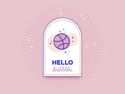 Hello, Dribbble! debut first shot hello dribble illustration vector