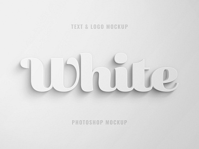 Free White 3D Text and Logo Effect 3d blog clay download free freebie logo design mockup photoshop psd shadow template text text effect thedesignest typography