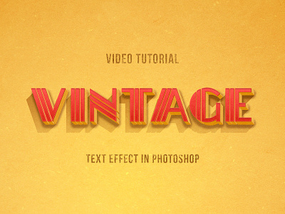 New Tutorial: Vintage Photoshop Text Effect in American Style action ad blog design effect layer old school retro smart layer style text thedesignest tutorial typography video vintage