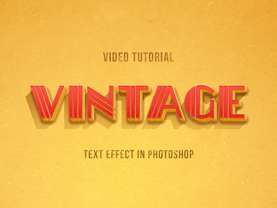 New Tutorial: Vintage Photoshop Text Effect in American Style