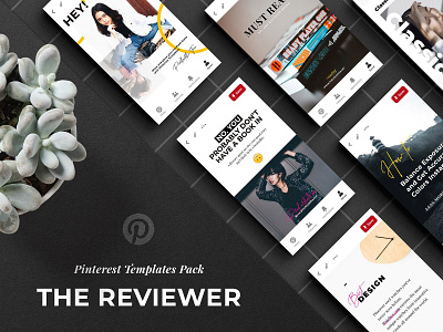 Free download: The Reviewer Pinterest Templates blog design download free freebie media pinterest psd social templates thedesignest