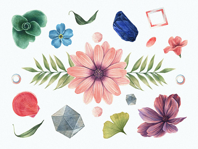 Watercolor enthusiast elements blog design download floral free freebie thedesignest vector watercolor