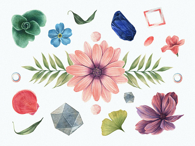 Watercolor enthusiast elements floral watercolor vector download design freebie free blog thedesignest