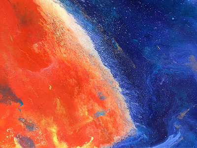 Download fluid art abstract wallpapers abstract acrylic art background blue flame free freebie orange painting red sky space thedesignest wallpaper