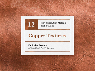Freebie: 12 Sumptuous Copper Textures art artistic assets background blog copper design download free freebie graphic metal metallic texture thedesignest