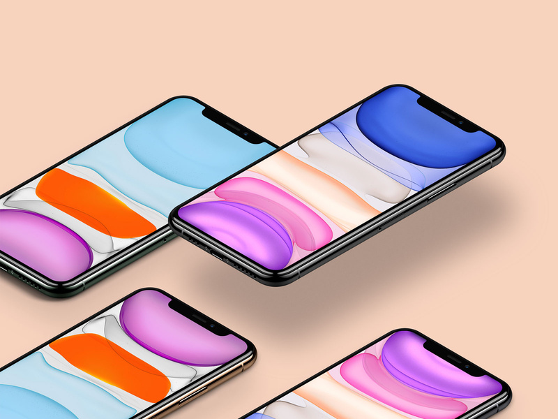 免费iPhone 11 Pro Mockup Set Generator场景创建者场景模板Mockup 11 Pro iPhone X iPhone Photoshop PSD下载免费赠品免费博客thedesignest