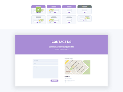 Contact Form: Layout Selection contact design form themeforest ui user interface wordpress