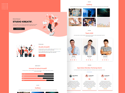 Studio Creative Landing Page elementor landing page website website design