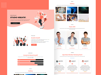 Studio Creative Landing Page