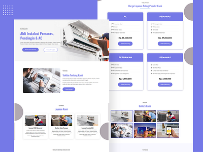 AC Services Landing Page Design