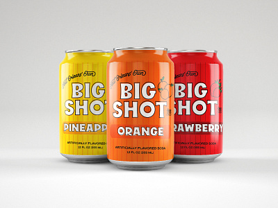 Big Shot Soda Rebrand branding design graphic design illustration logo package design rebranding
