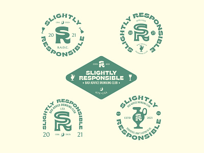 Slightly Responsible badge design branding design graphic design logo typography vector