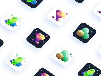 Gradient Icon android beans design diamond icon illistration logo ui app web