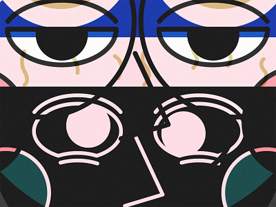 8 2x avatar black couple expression eye illustration line