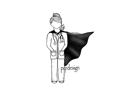 Superhero art brand design doctor health illustration logo nurse