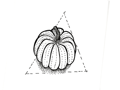 Pumpkin art branding design illustration logo