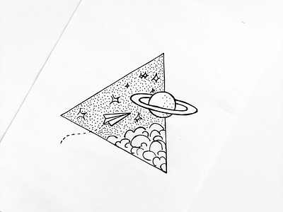 Space art design illustration logo space