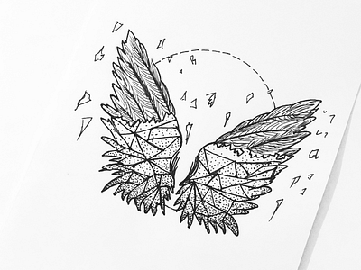 The Wings art branding design illustration logo wing