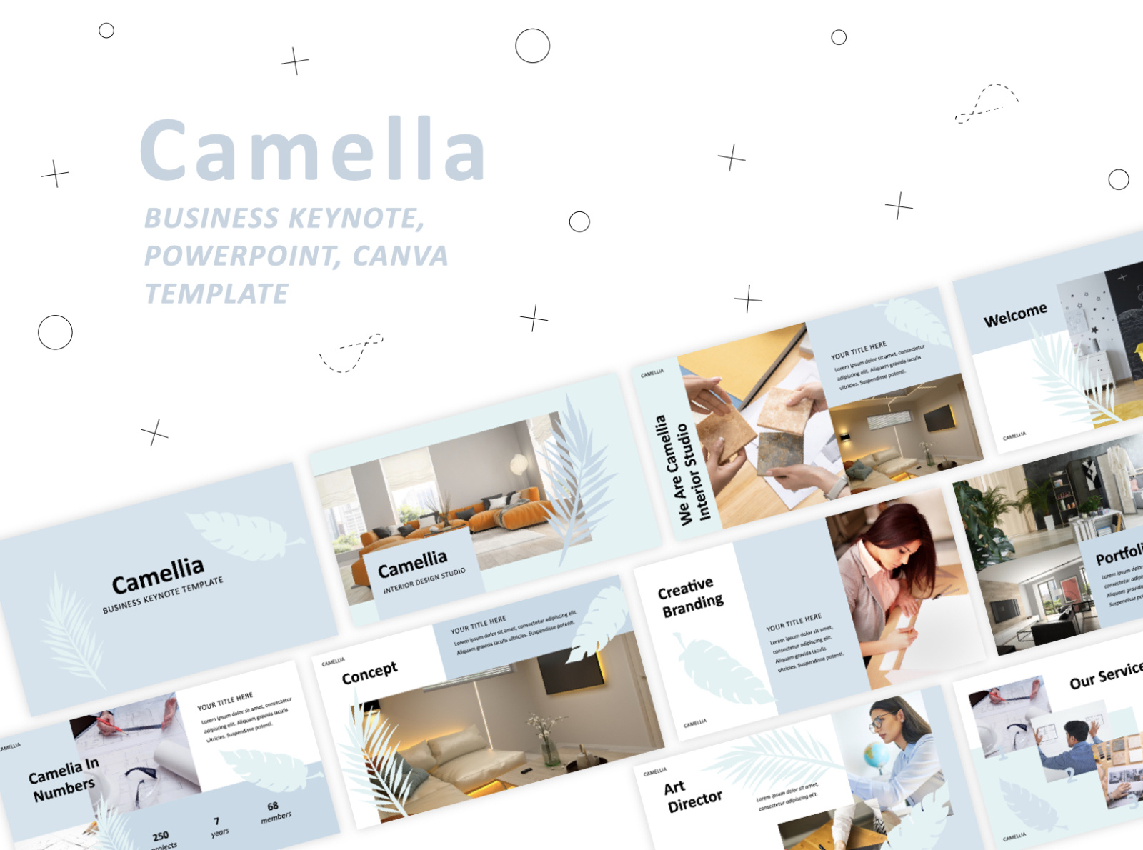 Camella - Presentation Templates for Keynote PowerPoint Canva by Uno