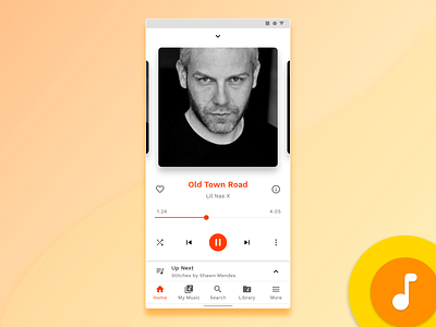 Google Audio adobexd audio exploration google google play music material design mobileapp mp3 music music app music player orange ux visual design