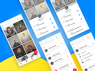 Contacts App | Redesign adobexd concept contactsapp googleapp mobileapp redesign ui ux