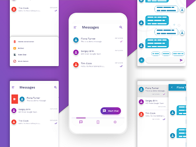 Messages App | Redesign design material materialdesign messagesapp mobileapp ui ux