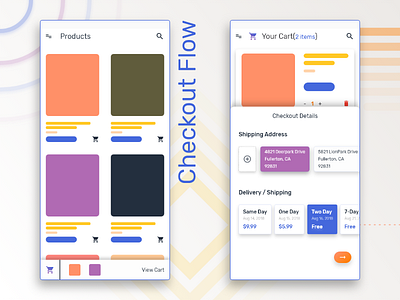 Checkout Flow app design checkout concept e commerce mobileapp ui ux