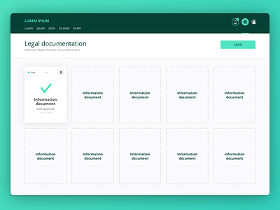 Documentation centralization document file interface states upload