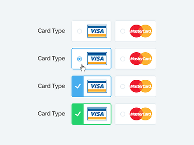 Choose your card type button card radio ui