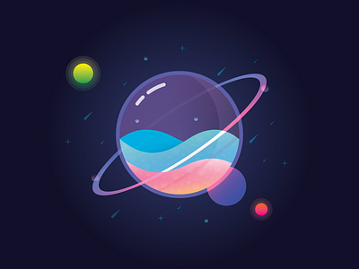 Glass Planet adobeillustrator glass illustration planet space