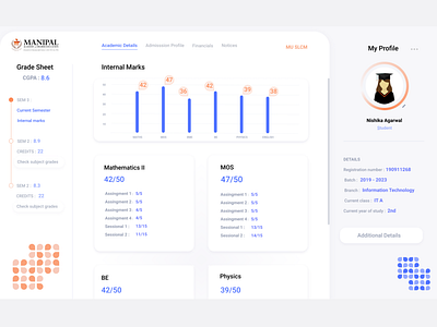 Student Platform dashboard design illustration ui webapp design webdesign