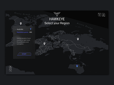 Hawkeye - An Online Scavenger Hunt design ui