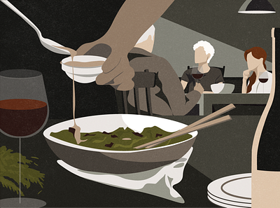 The Michaels cooking digital dinner editorial editorial illustration illustration kitchen party the new yorker