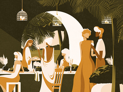 Gather & Laugh character characters cocktail design digital digital illustration dinner event event branding fashion illustration holiday illustration lifestyle lifestyle illustration ocean party summer travel vacation